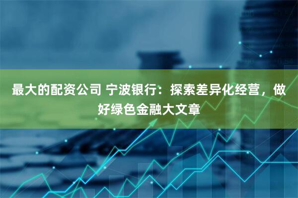 最大的配资公司 宁波银行：探索差异化经营，做好绿色金融大文章